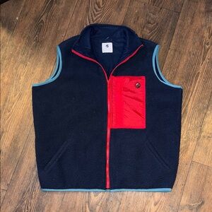 Southern Proper Navy and Red Fleece Vest